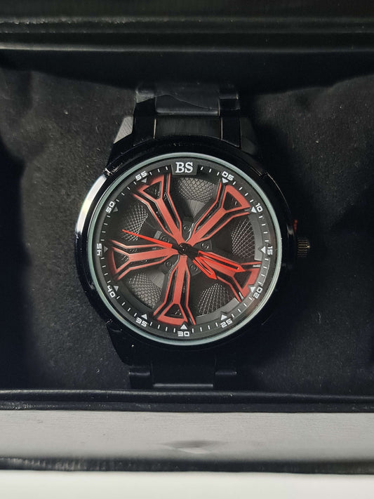 Ferrari Red Wheel With Black Chain