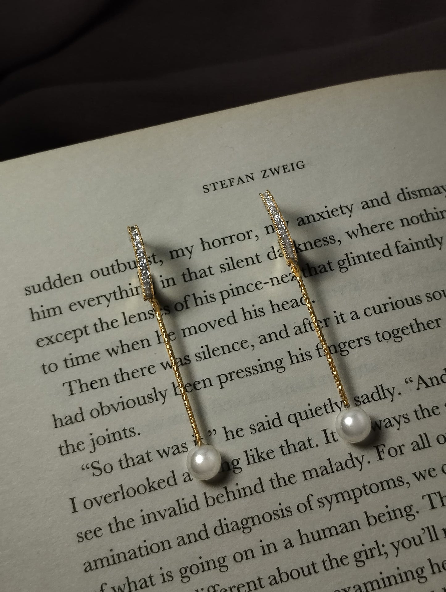 Elegant Gold-Plated Pearl Drop Earrings For Women