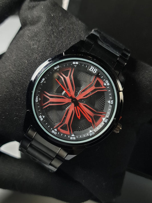 Ferrari Red Wheel With Black Chain