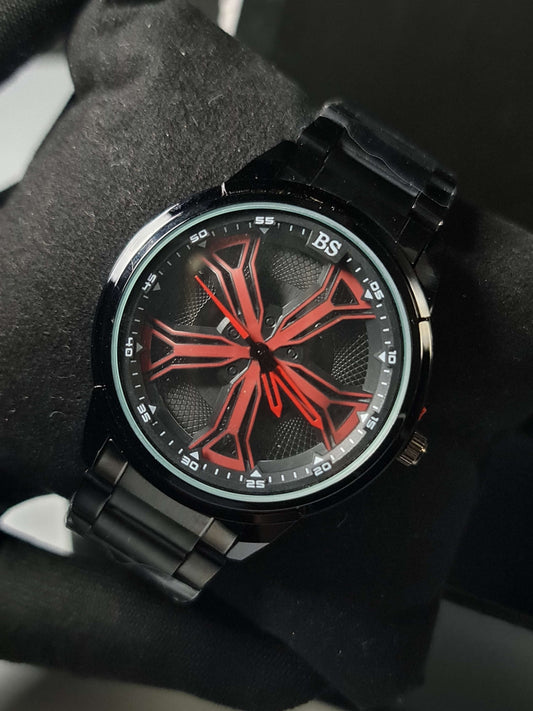 Ferrari Red Wheel With Black Chain