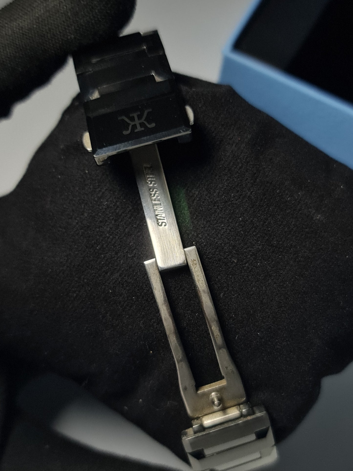 Philippe Hawk Sapphire Swiss Quartz Black Rectangular Watch