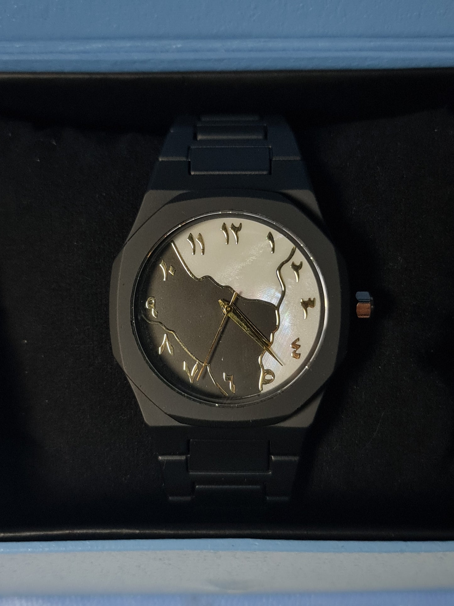 Arabic Aura Watch Marble Dial