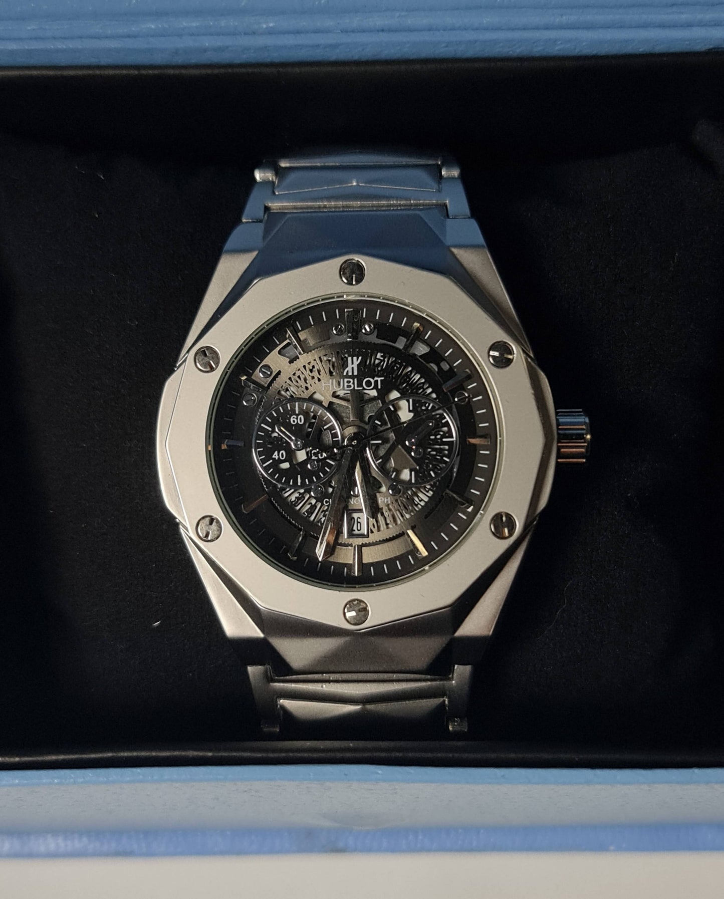 Hublot Diamond Cut Black Dial