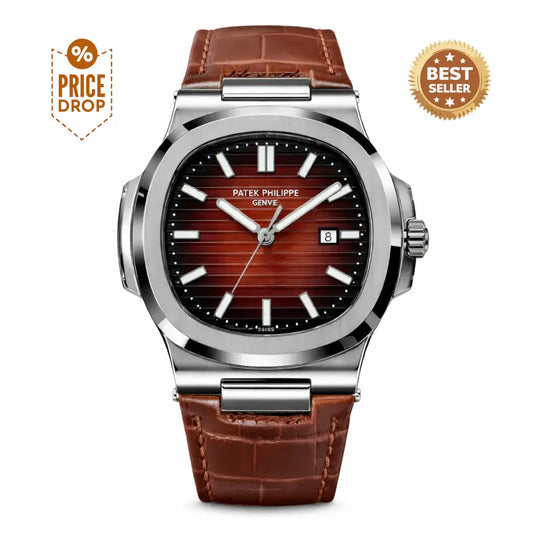 Patek Nautilus Leather Master Lock - Full Brown